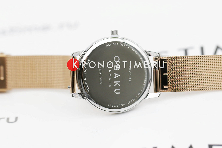 Часы Obaku Salvie V270LDZVMV — нержавеющая сталь с ip-покрытием, женские