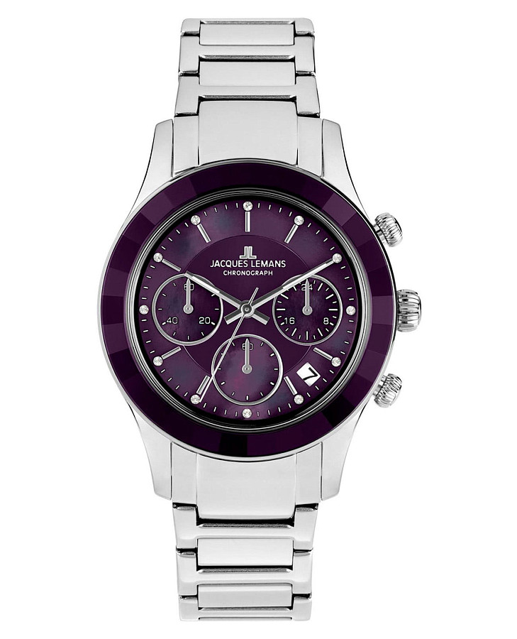 Часы Jacques Lemans Venice 1-2151M — женские, фиолетовый