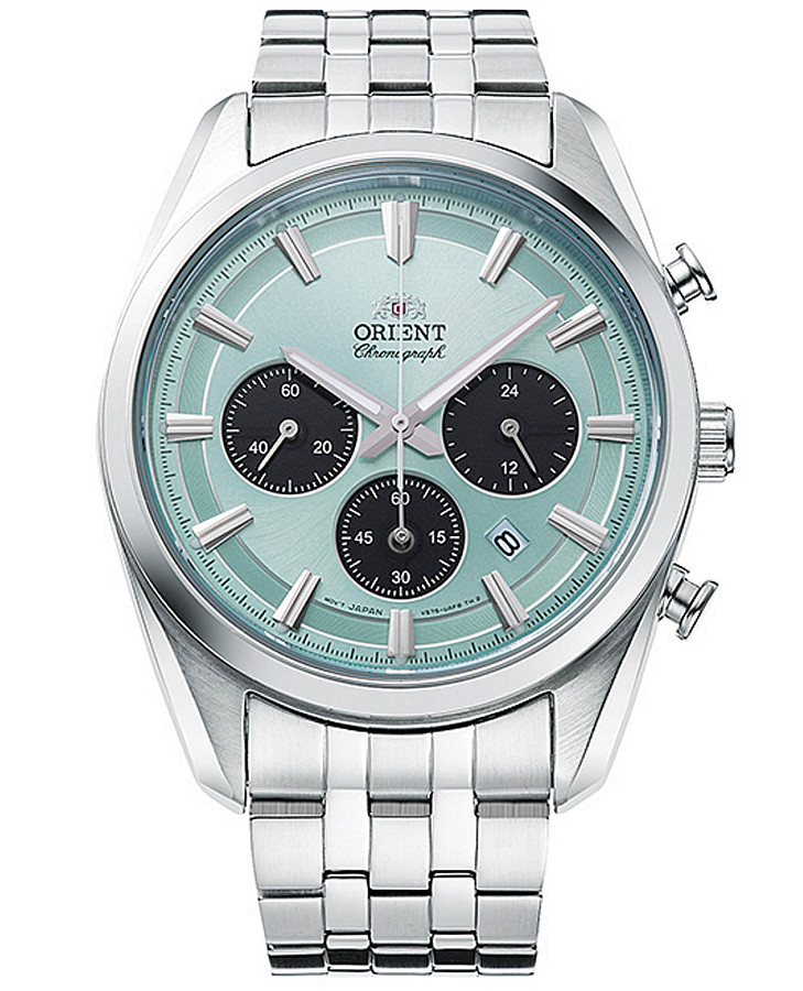 Часы Orient Chronograph RA-TX0304L (RN-TX0304L) — мужские, бирюзовый