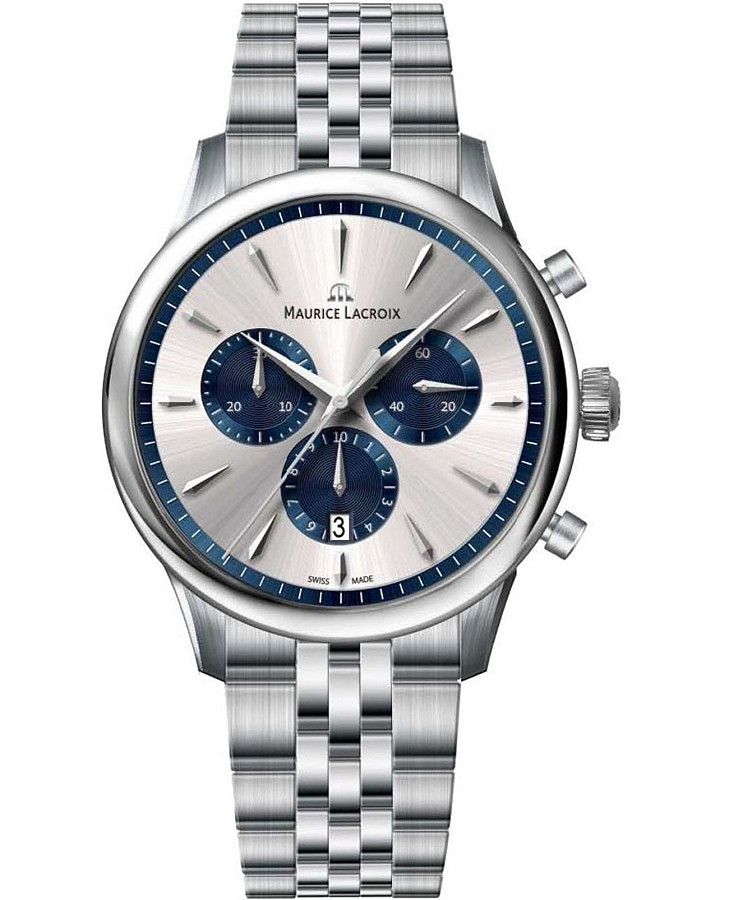 Часы Maurice Lacroix 1975 Quartz Chronograph 40mm 751038-SS002-131-1 — мужские, серебристый