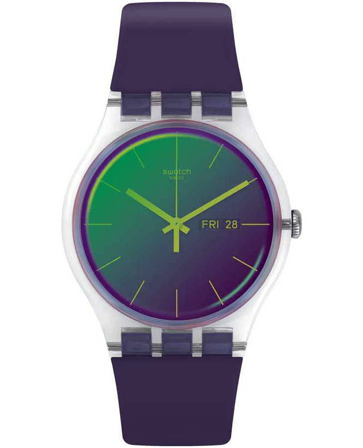 Часы Swatch New Gent Biosourced SO29K703 — женские, фиолетовый