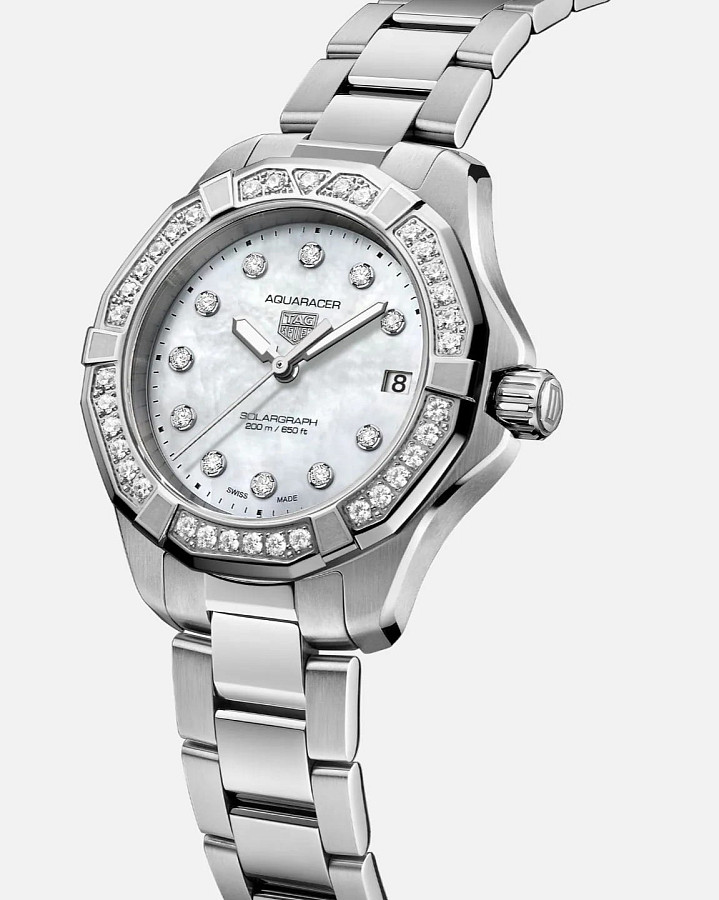 Часы TAG Heuer Aquaracer Professional Solargraph WBP1314.BA0005 — кварцевые, металл сталь