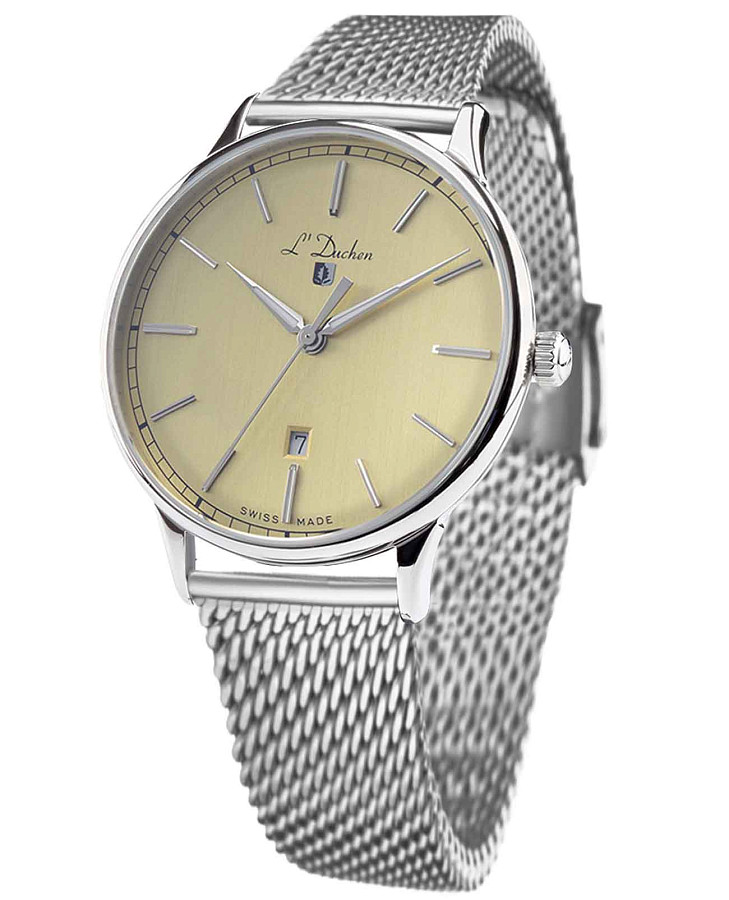 Часы L'Duchen Vintage D 821.15.34 M — кварцевые, металл сталь