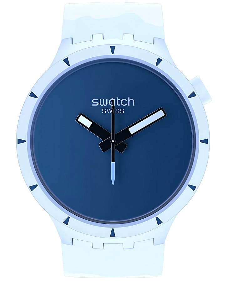 Часы Swatch Big Bold Bioceramic SB03N102 — мужские, синий