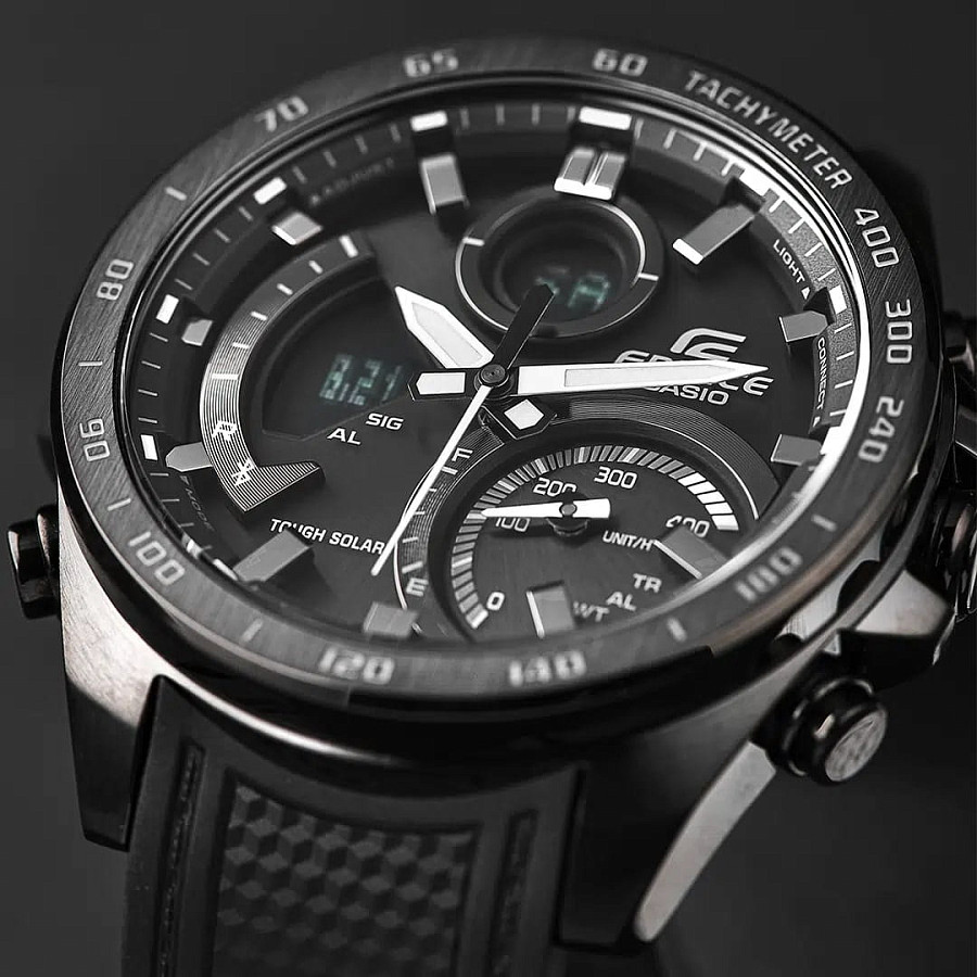 Часы Casio Edifice ECB-900PB-1ADR (ECB-900PB-1A) — черный, сталь металл