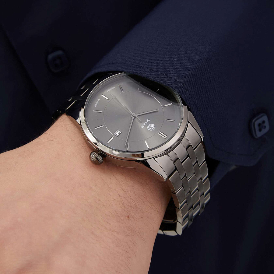 Часы УЧЗ Spectr 1519A26B2 — кварцевые, металл сталь