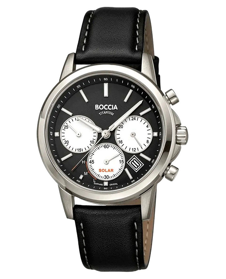 Часы Boccia Titanium Circle-Oval 3742-01 — мужские, черный