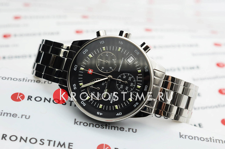 Часы Swiss Military by Chrono SM30052.01 — нержавеющая сталь, мужские