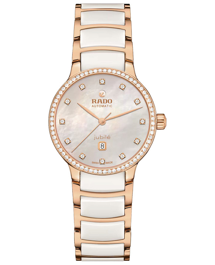 Часы Rado Centrix Automatic Diamonds R30229902 — женские, перламутровый