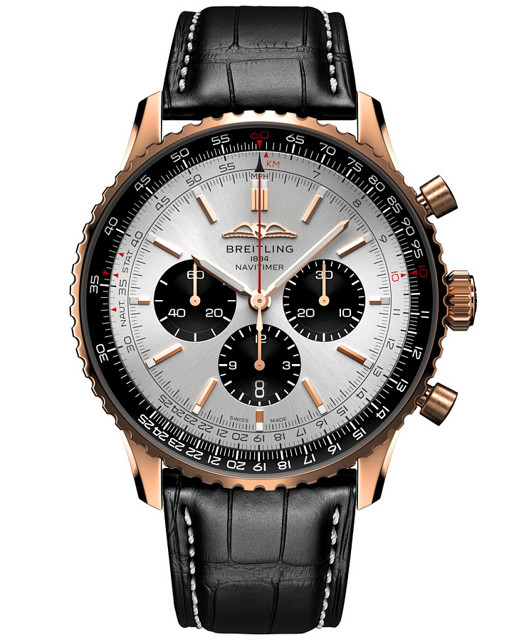 Часы Breitling Navitimer B01 Chronograph 46 RB0137241G1P1 — мужские, серебристый