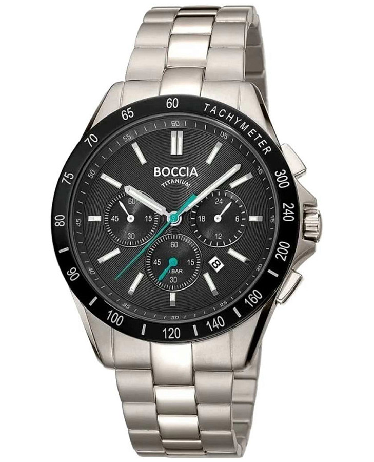 Часы Boccia Titanium Circle-Oval 3733-03 — мужские, черный