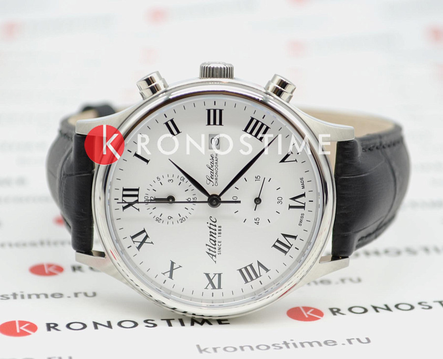 Часы Atlantic Seabase 64452.41.18 — кварцевые, металл сталь