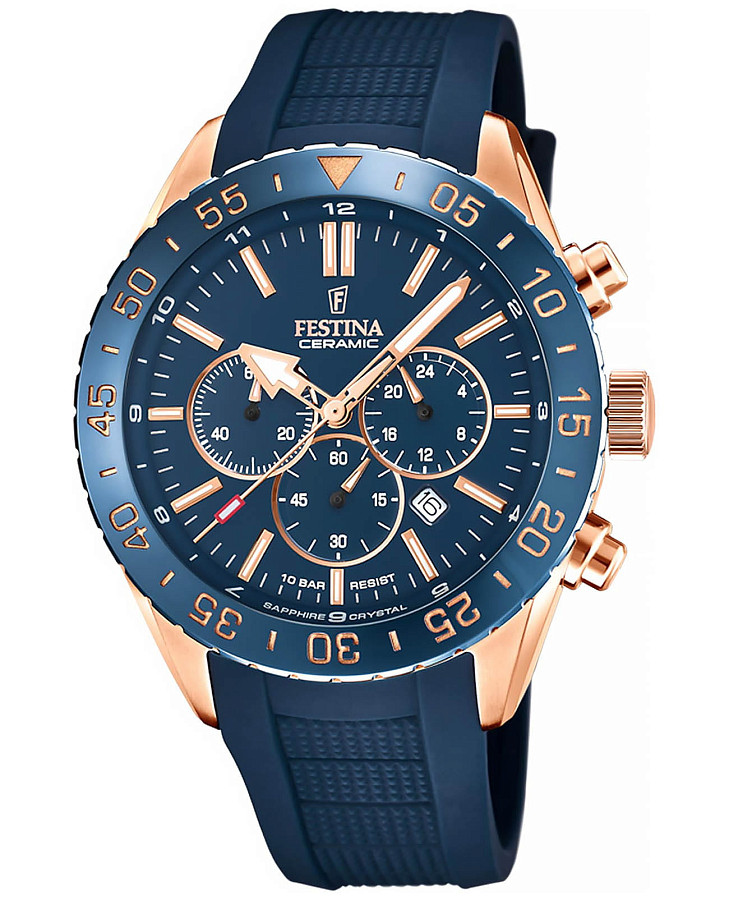 Часы Festina Ceramic F20516/1 — мужские, синий