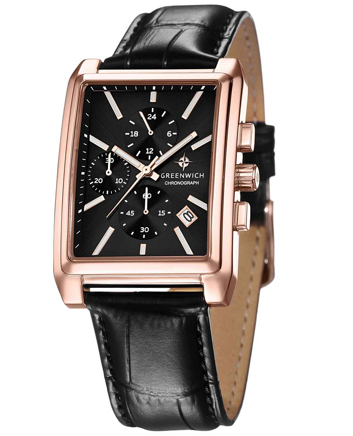Часы Greenwich Galeon Chrono GW 553.41.11 — черный, сталь металл