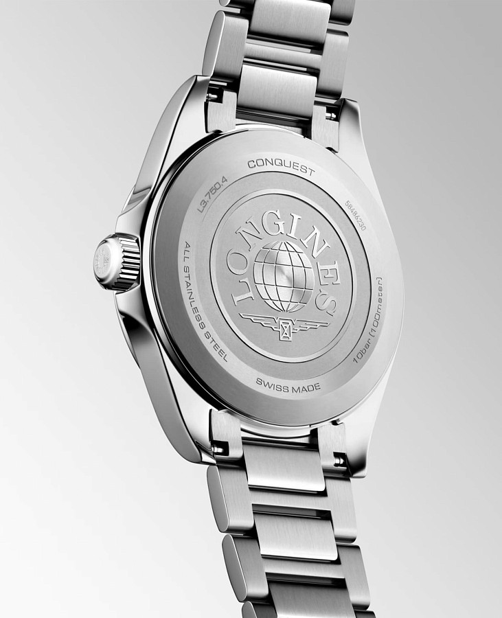 Часы Longines Conquest 38 mm L3.750.4.52.6 — кварцевые, сталь металл