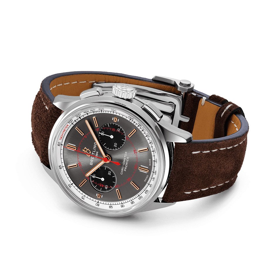 Часы Breitling Premier B01 Chronograph 42 Wheels and Waves Limited Edition AB0118A31B1X2 — сталь металл, Швейцария