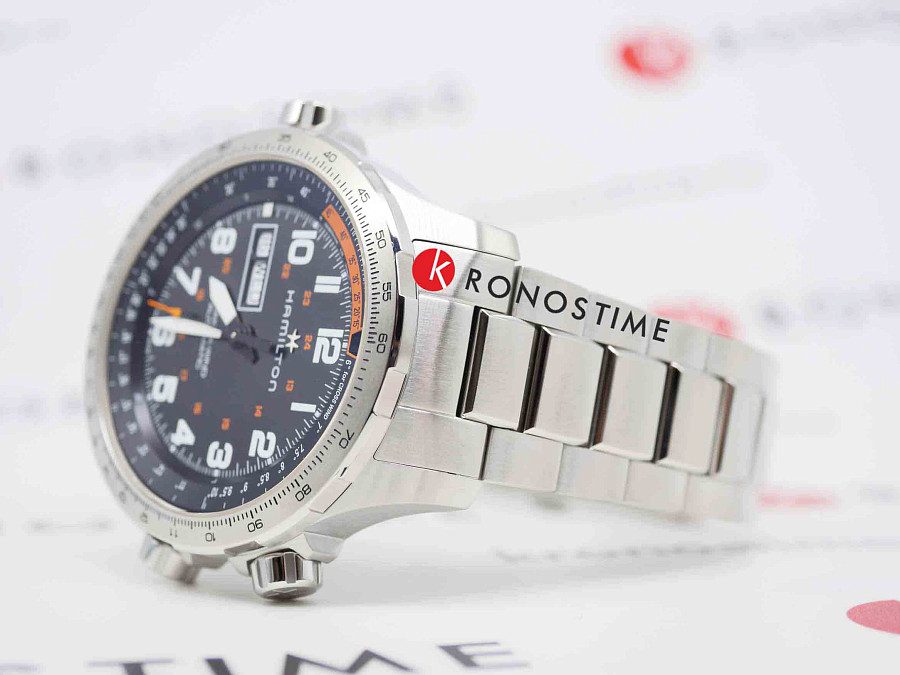 Часы Hamilton Khaki Aviation X Wind Day Date Auto H77755133 — сталь, Швейцария