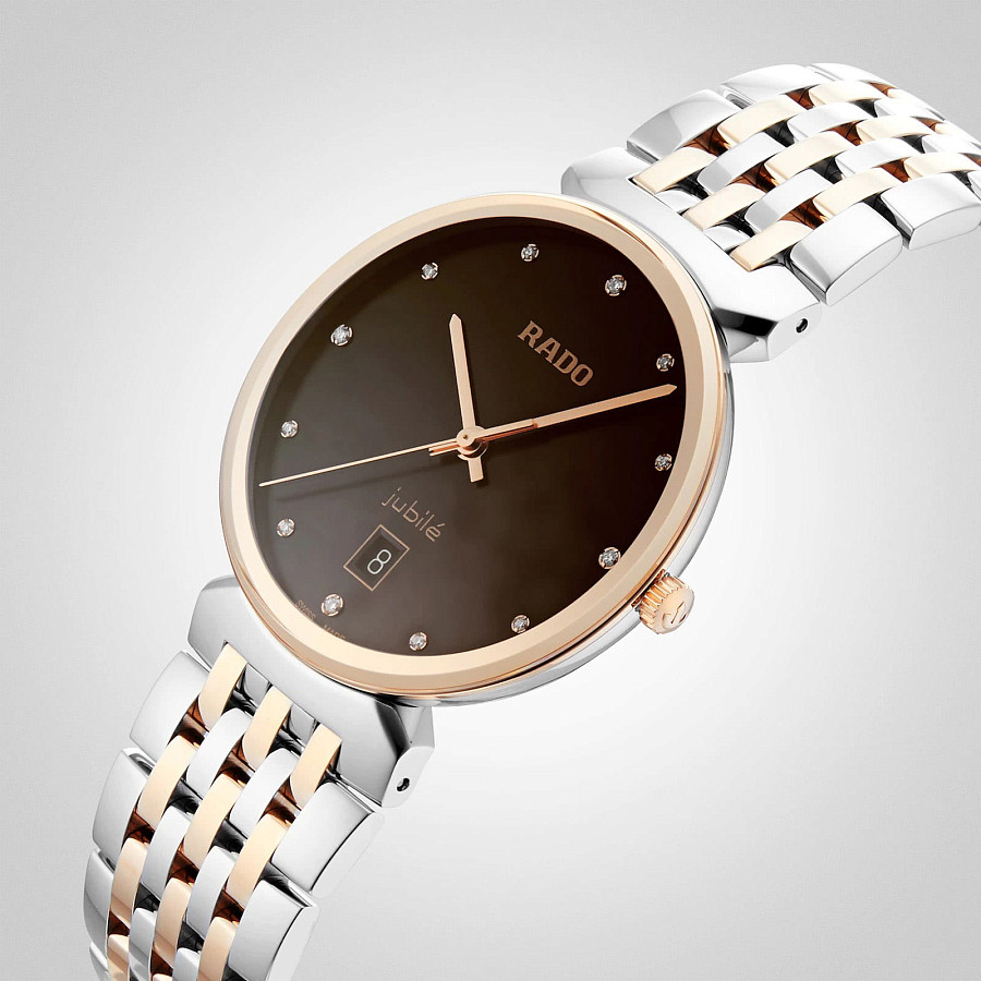 Часы Rado Florence Classic Diamonds R48912763 — коричневый, сталь металл
