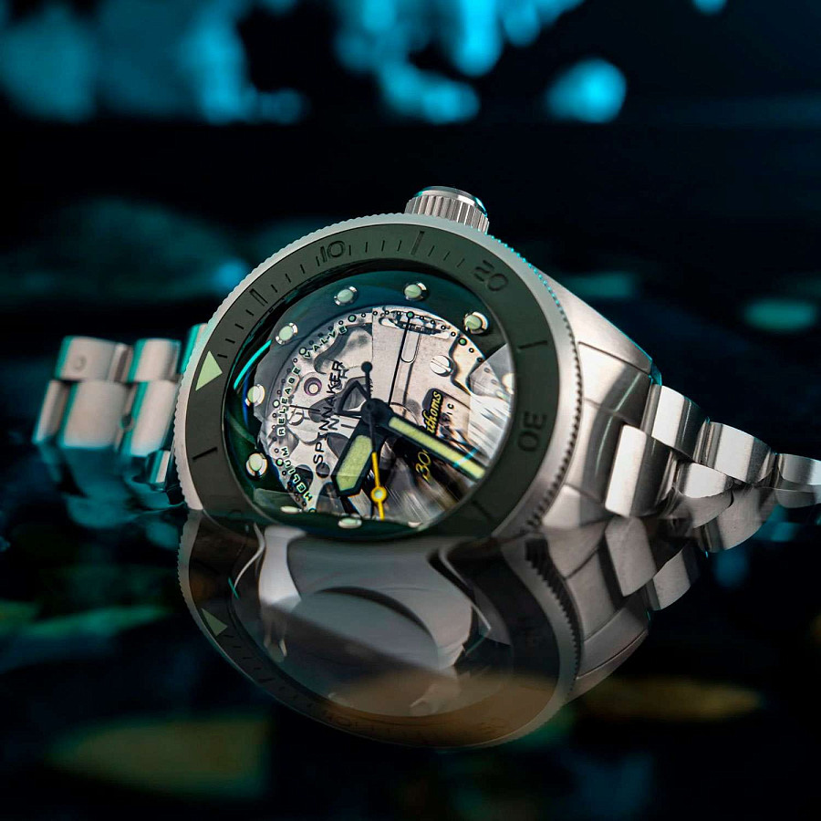 Часы Spinnaker Piccard SP-5135-22 — зеленый, металл сталь