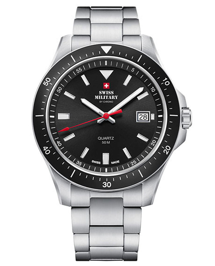 Часы Swiss Military by Chrono SM34082.01 — мужские, черный