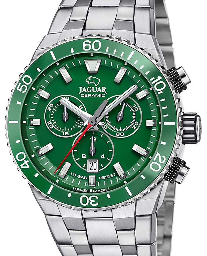 Часы Jaguar Ceramic J1022/3 — кварцевые, металл сталь