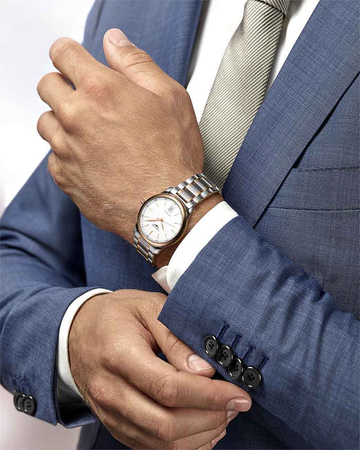 Часы Longines Master Collection L2.628.5.79.7 — белый, сталь металл золото