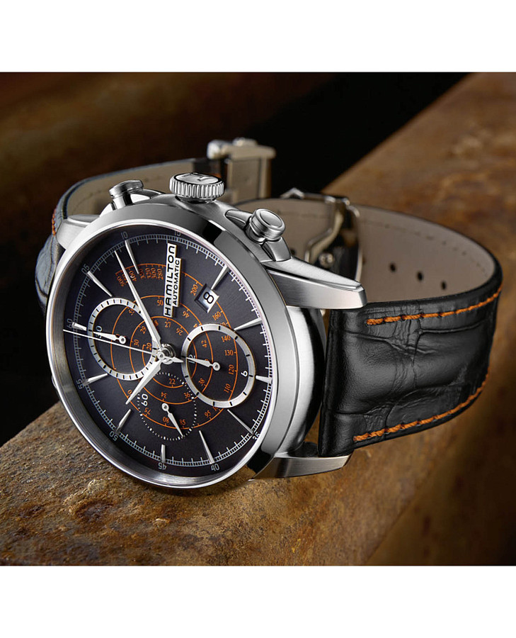 Часы Hamilton Jazzmaster Auto Chrono H40656731 — кожаный, мужские
