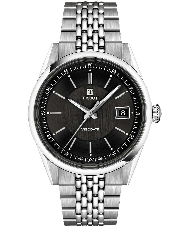 Часы Tissot Visodate 39mm T157.407.11.051.00 — мужские, черный