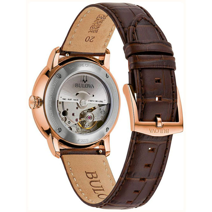 Часы Bulova Hudson 97B225 — механические, сталь металл