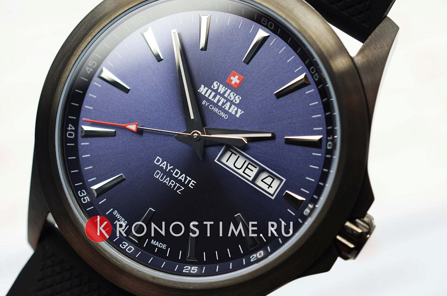 Часы Swiss Military by Chrono Day Date SMP36040.18 — кварцевые, металл сталь