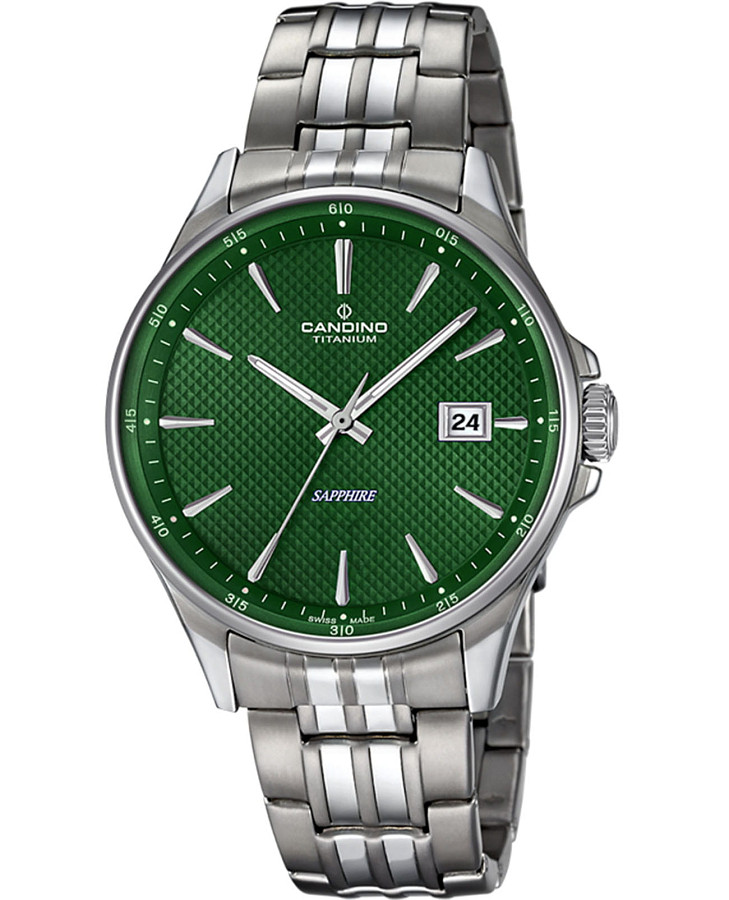 Часы Candino Titanium C4606/C — мужские, зеленый