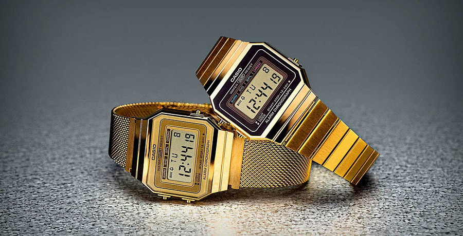 Часы Casio Collection A700WEMG-9A — мужские, сталь с ip покрытием