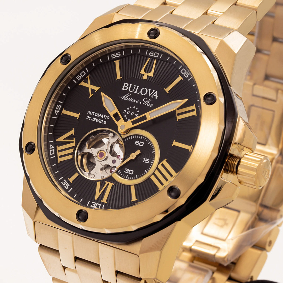 Часы Bulova Marine Star 98A273 — механические, металл сталь