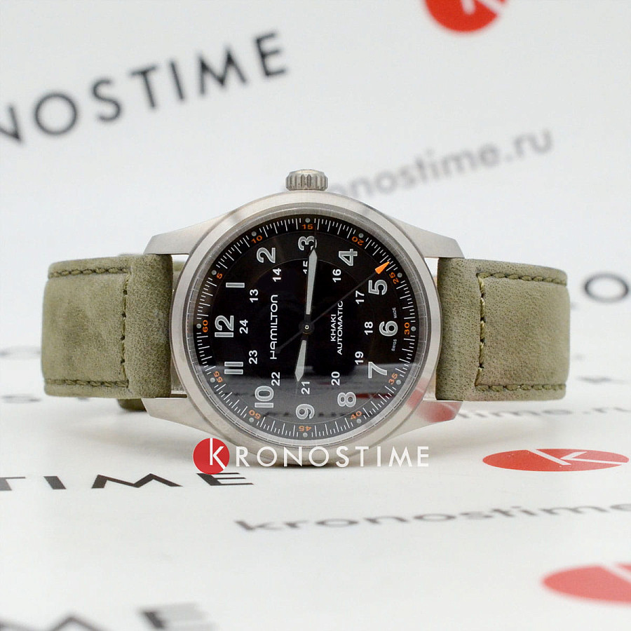 Часы Hamilton Khaki Field Titanium Auto H70205830 — механические, титан металл