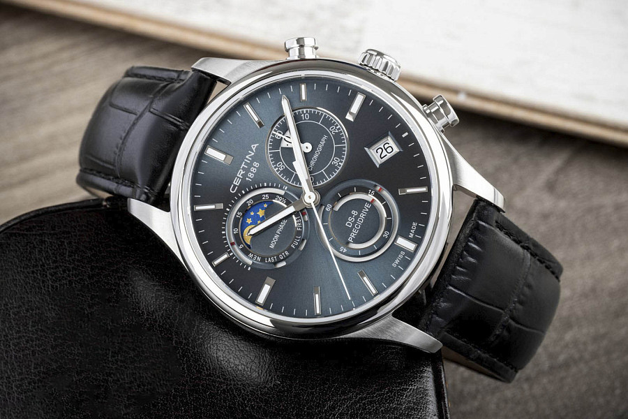 Часы Certina DS-8 Chronograph Moon Phase C033.450.16.351.00 — кожаный, мужские