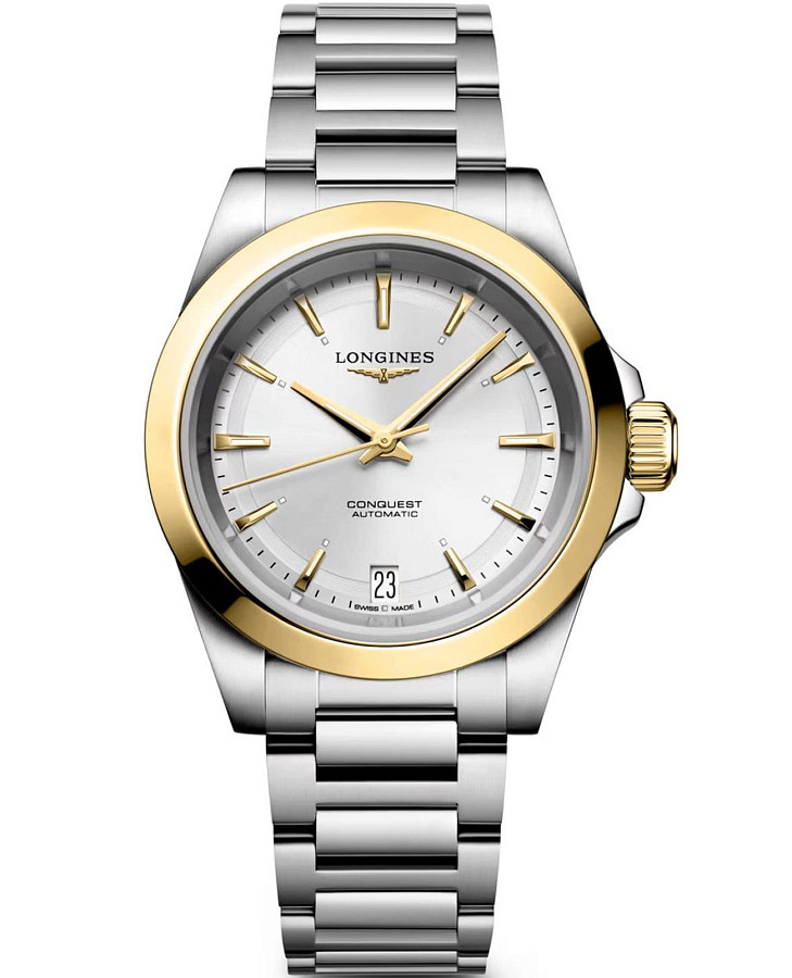 Часы Longines Conquest 34 mm L3.430.5.70.6 — женские, серебристый