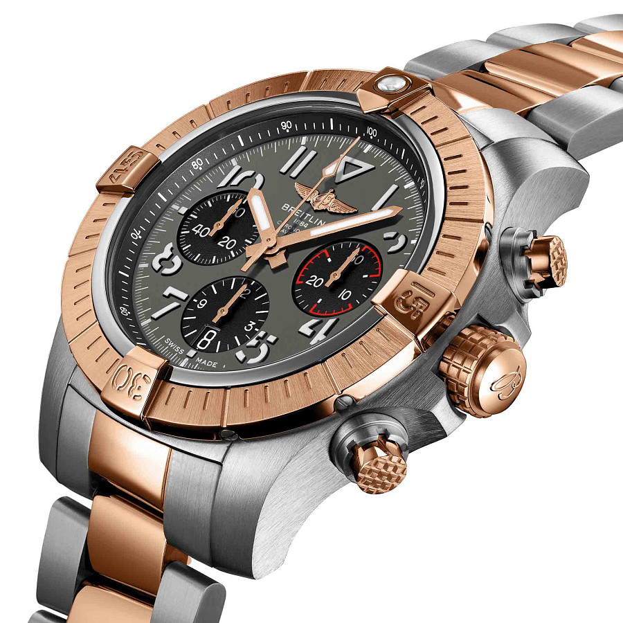 Часы Breitling Avenger B01 Chronograph 45 UB01821A1B1U1 — механические, сталь металл золото