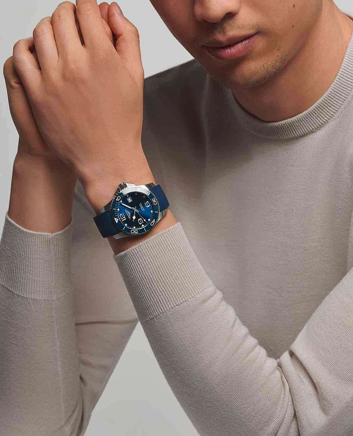 Часы Longines HydroConquest L3.781.4.96.9 — мужские, синий