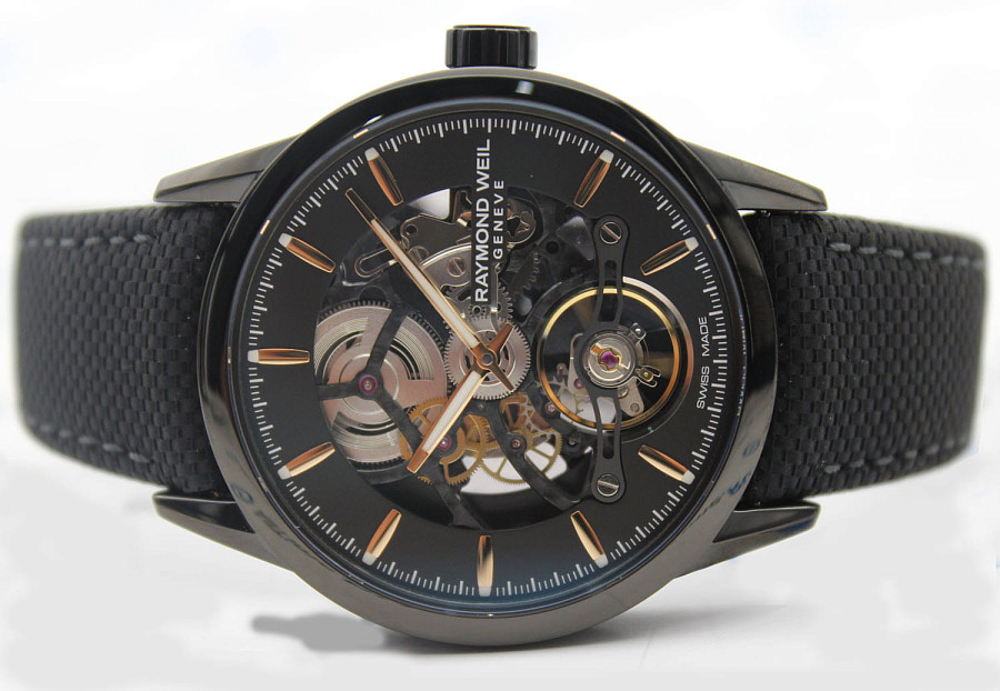 Часы Raymond Weil Freelancer Skeleton 2785-BC5-20001 — механические, сталь металл