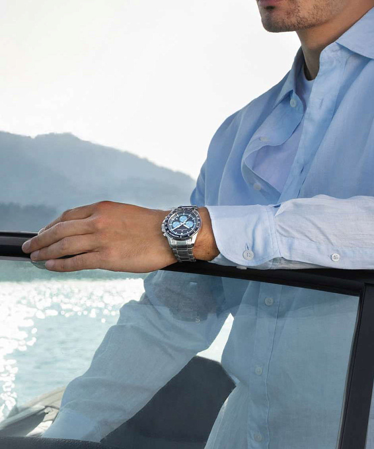 Часы Jacques Lemans Liverpool Diver 1-2207B — мужские, серебристый