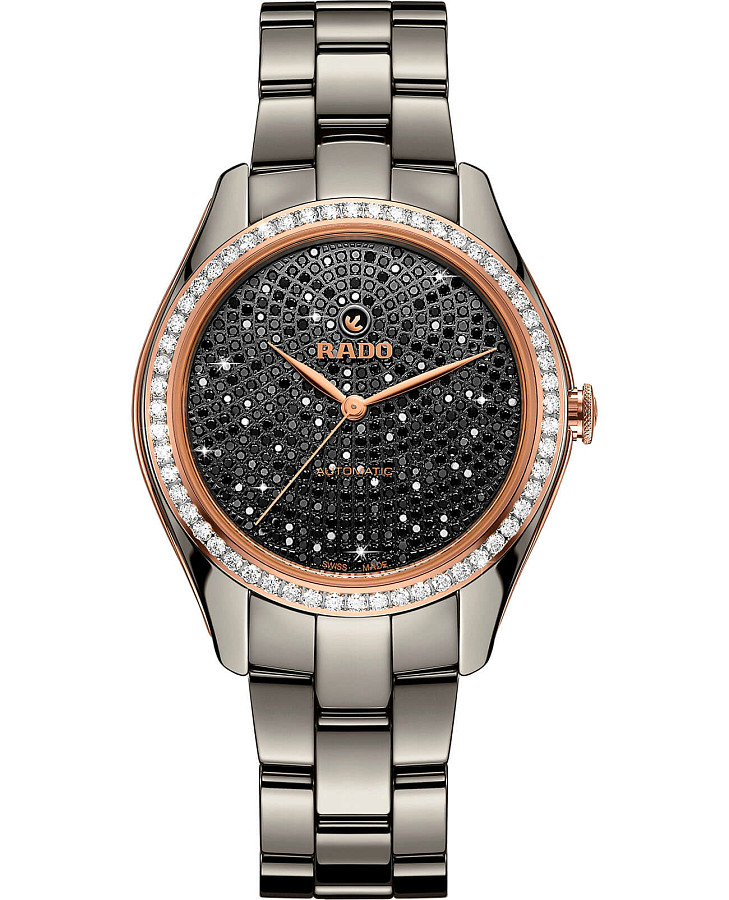 Часы Rado Hyperchrome Automatic Diamonds R32523722 — женские, черный