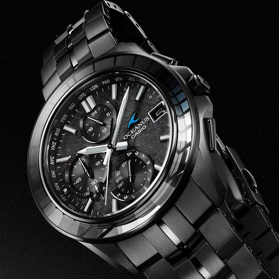 Часы Casio Oceanus OCW-S7000CN-1A — титановый c dlc покрытием, мужские