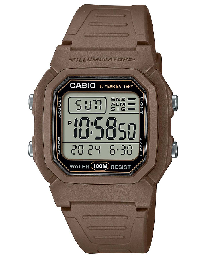 Часы Casio Collection W-800H-5AVDF (W-800H-5A) — мужские, антрацитовый