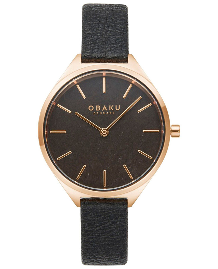 Часы Obaku Kaffe Macadamia V257LHVNRB — женские, черный
