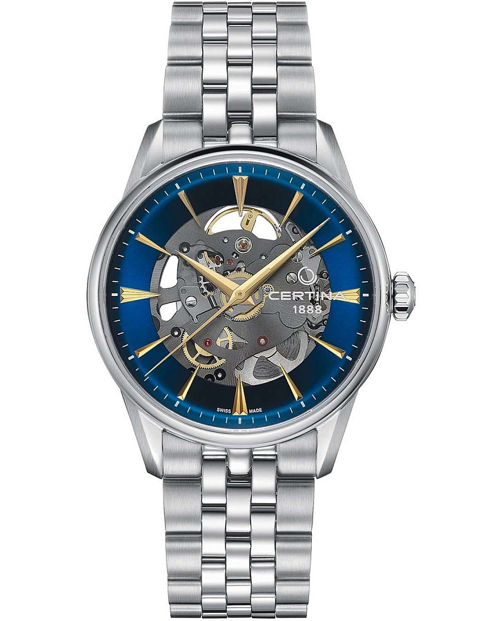 Часы Certina DS-1 Skeleton C029.907.11.041.00 — мужские, синий