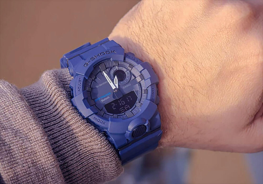 Часы Casio G-Shock GBA-800-2A — синий, пластик