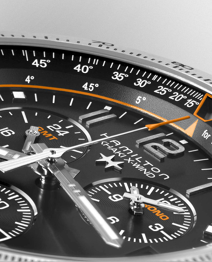 Часы Hamilton Khaki Aviation X-Wind GMT H77912335 — сталь металл, Швейцария