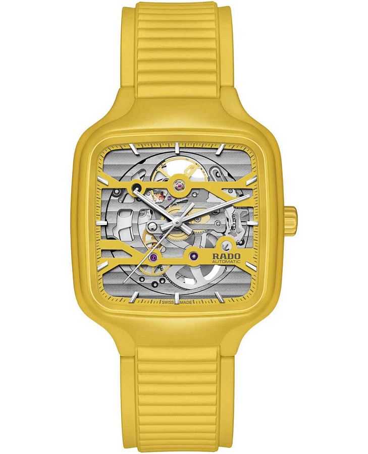 Часы Rado True Square Automatic Skeleton R27177255 — женские, антрацитовый