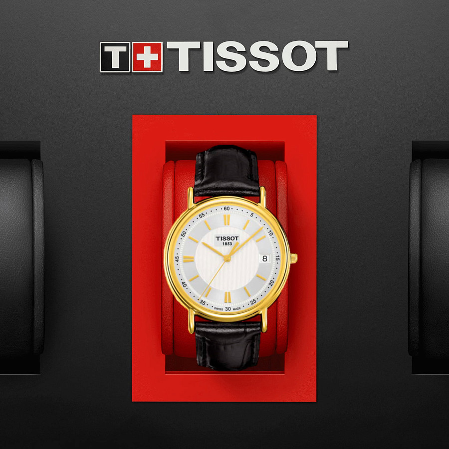 Часы Tissot T-Gold Carson T907.410.16.031.00 — кварцевые, золото металл