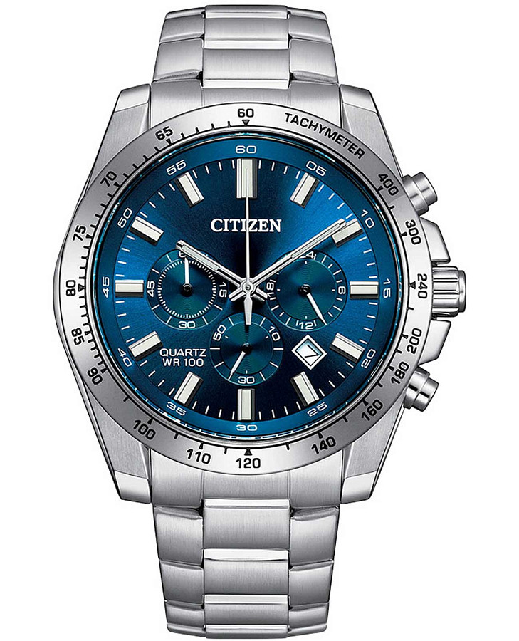 Часы Citizen Chronograph AN8230-59M — мужские, синий